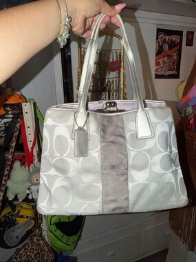 Coach Lilac Shoulder Bag - Silver Hardware